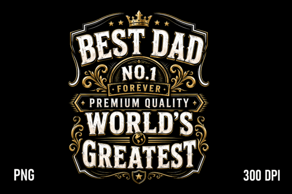Celebrate Dad in Style: The World’s Greatest Dad PNG Design