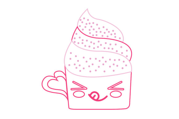 Charming Kawaii Cupcake Vectors for Sweet Designs