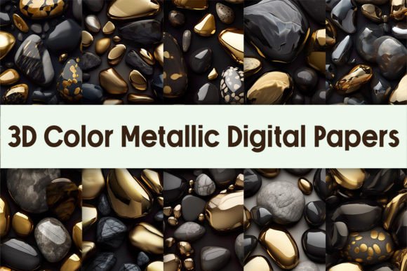 Color Metallic Digital Papers Background: A Designer's Asset
