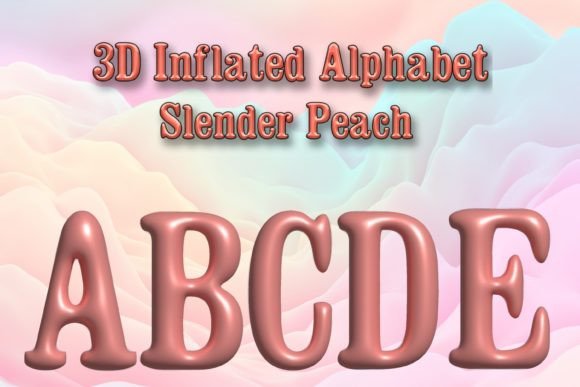 Designing with the 3D Inflated Alphabet-Slender Peach Color