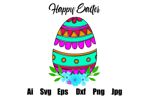 Easter Egg - Full Color & Flower: A Burst of Spring for Your Designs