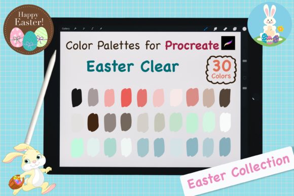 Elevate Your Spring Art with Procreate Color Palettes-Easter Clear