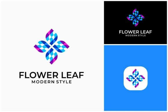 Flower Leaf Overlap Color Logo: A Modern Branding Asset