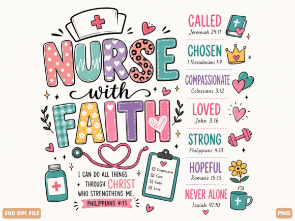 Nurse Faith Christian Nurse PNG: A Designer's Asset