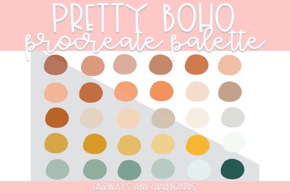 Pretty Boho Procreate Color Palette: 30 Curated Colors
