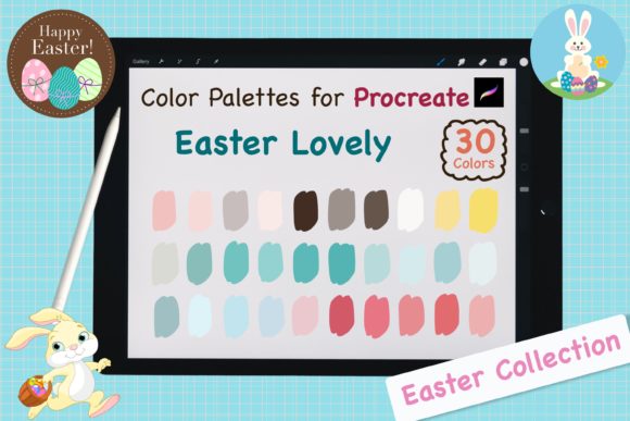 Procreate Color Palettes-Easter Lovely: A Designer's Spring Toolkit