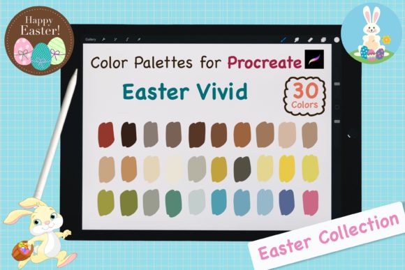 Procreate Color Palettes-Easter Vivid: Springtime Energy for iPad Art