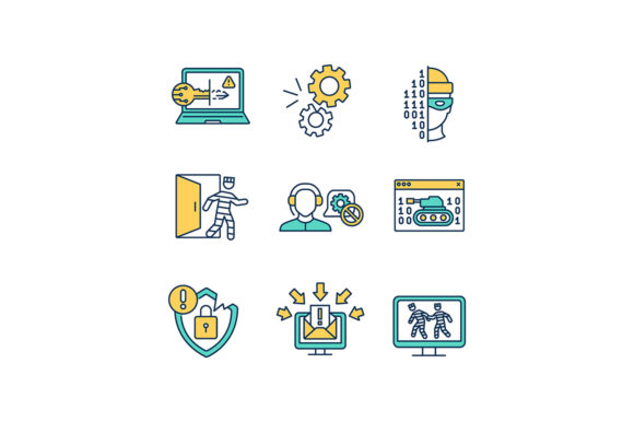 Secure Your Visuals: The Cybersecurity RGB Icons Set