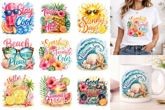 Summer Beach Sublimation PNG: Your Digital Design Toolkit