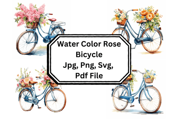 The Whimsical Charm of Water Color Rose Bicycle Sublimation