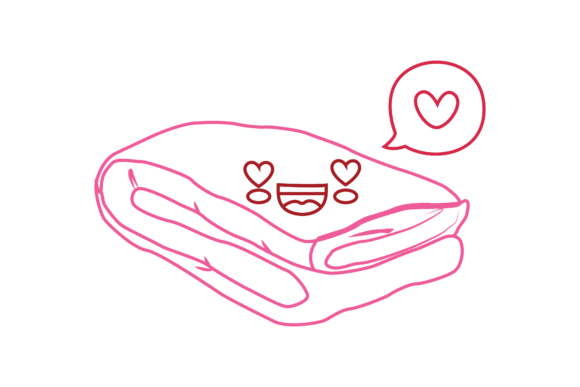 Valentine Kawaii Cute Blanket Color Line: A Playful Design Asset