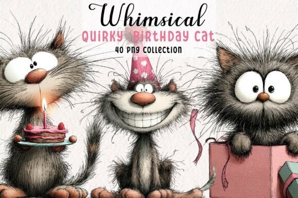Whimsical Birthday Quirky Animal Clipart: Beyond the Standard Typeface