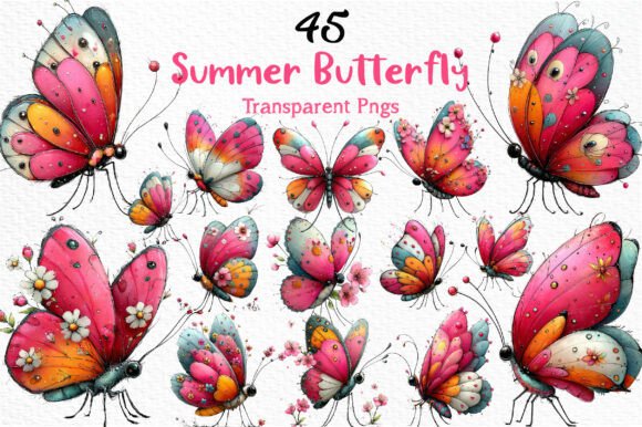 Whimsical Summer Butterfly Clipart PNG: A Designer's Guide